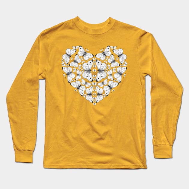 Lispe Butterfly Heart Long Sleeve T-Shirt by Lispe